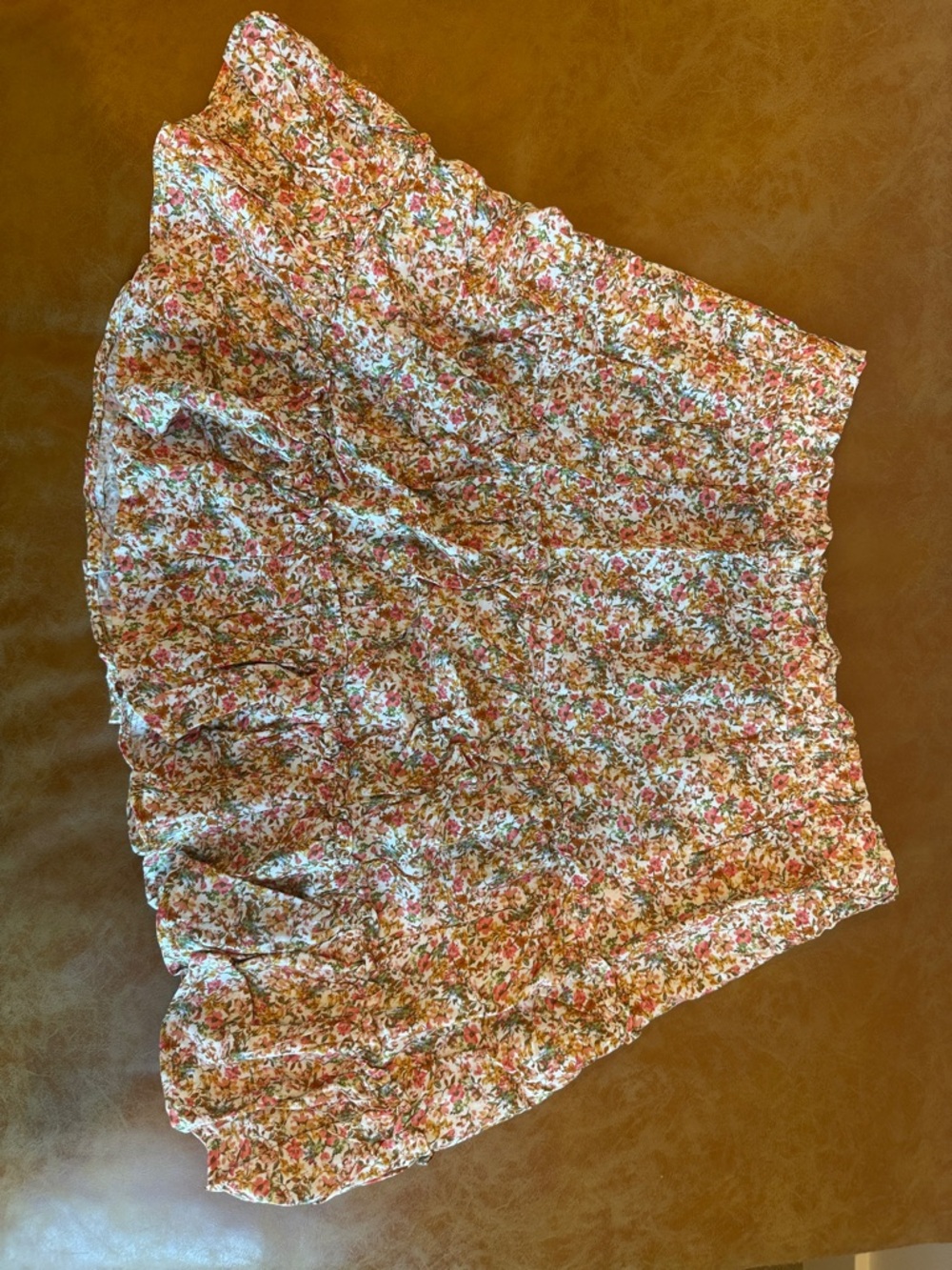 Cynthia Rowley Pink Floral Tiered Skater Mini Skirt